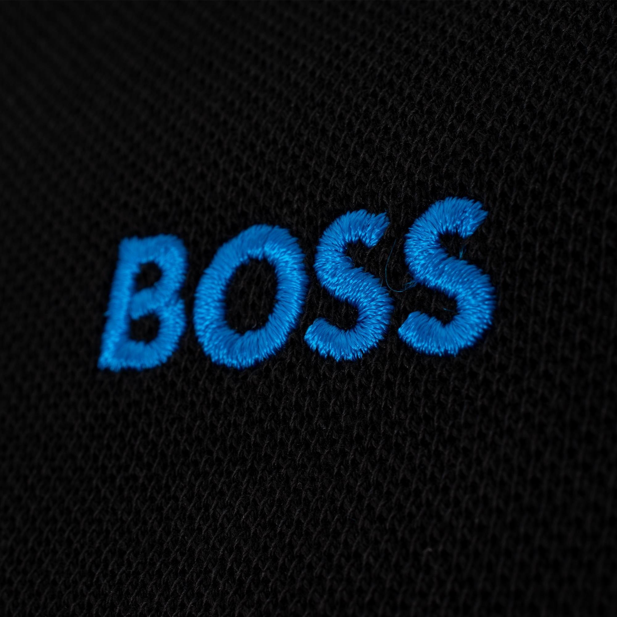 Boss Paddy Cotton Pique Mens Polo Shirt Black